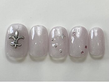 ネイルメゾン 天神店(NAIL MAISON)/ピンクストーンy2kシルバー¥4550
