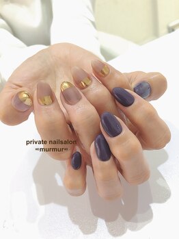 プライベート ネイルサロン マーマ(murmur)/アシンメトリーネイル