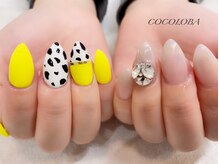 ココロバ ネイルアンドビューティーサロン(COCOLOBA)/イエロー×ダルメシアン♪