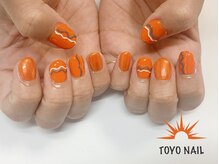 トヨネイル(TOYO NAIL)/ビタミンオレンジラインアート