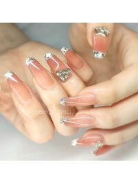 _____ガラスフレンチネイル