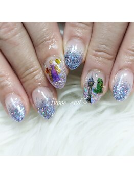 ヒポ ネイル(Hippo Nail)/アート2本コース★ラプンツェル