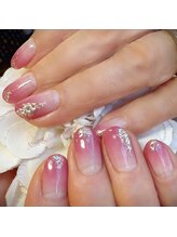 ヘアー ユニバース(HAIR UИIVERS)/フレンチローズ+ラメ+ストーン