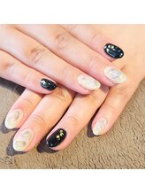 サヴァ アイラッシュアンドネイル(sava)/【黒×金箔】和テイストネイル