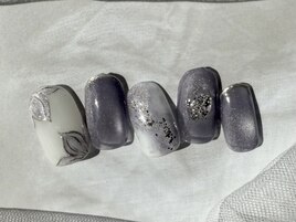 定額デザインC/フラワーネイル