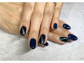 ワンカラー＋マグネットネイル