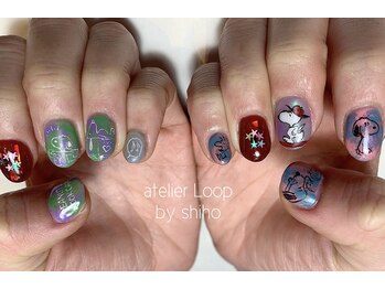 アトリエループ(atelier Loop by shiho)/手描きキャラネイル◆アート150