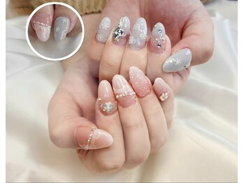 チェリー(Cherry)/【雪の結晶ネイル】