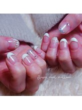 フラワーネイルミリオン(flower nail million)/白フレンチ