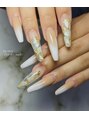 ワンフォアスマイル 北谷店(One for smile) 長さだし(アクリルスカルプ)シェル埋め込みデザインスカルプ