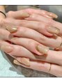 ネイル アン 倉敷駅前店(Nail Ann)&nbsp;ワンカラープラスで華やかに！ゴールドもシルバーもオシャレよ