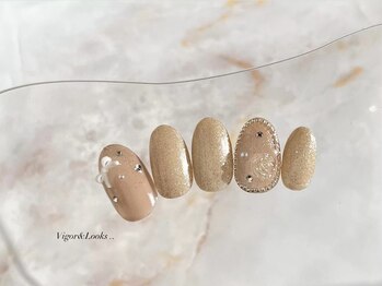 ヴィガー アンド ルックス 白金 目黒(Vigor&Looks)/ベージュ ラメ ローズ