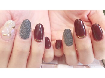 ネイルサロンハマチ(Hamachi)/ボルドーカラー