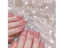メルト バイ シアネイル(Melt by SIANAIL)の雰囲気（馴染むキラキラネイルを「ショートネイル」でお楽しみください♪）
