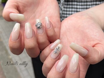 ネイルズアリー 立川店(Nails ally)/クリアベース×メタルパーツ×海