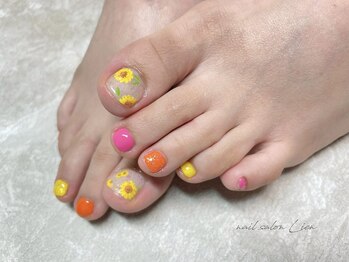 リアン(Lien)/フットネイル/ひまわり