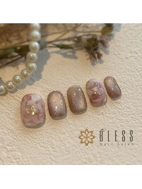 春っぽニュアンスネイル