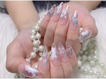 モアネイル 新宿/花ネイル/持ち込み/新宿