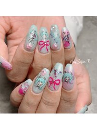 初音ミク様の推しネイル