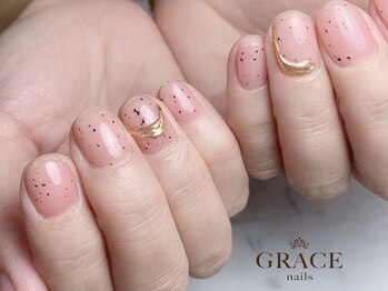 グレース ネイルズ(GRACE nails)/ダルメシアン×ミラー
