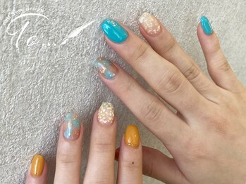 トゥ(To...)/夏色☆マーブルネイル