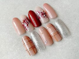 ツイード・チェックネイル