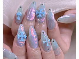オーロラブルーネイル