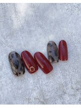 ネイルファクトリー 横浜ベイクォーター店/レオパードネイル　¥9000