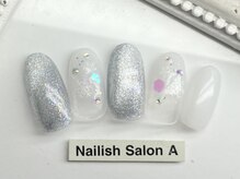 ネイリッシュサロン エー(Nailish Salon A)/マグネット冬ネイル
