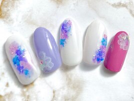 紫陽花ネイル♪