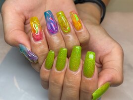 カラフルアシメネイル
