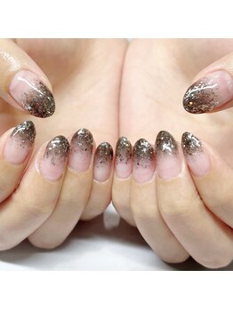 ブラックラメグラデーション