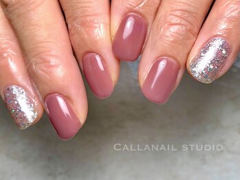カラーネイルスタジオ(Callanail studio)/ワンカラーにラメ追加♪