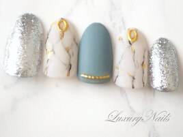 大理石風＊きらきらNail