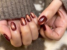 冬に大活躍しそうな大人ボルドーのマグネットネイル♪