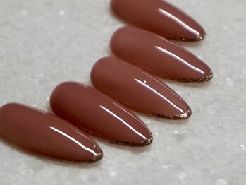 ブリスネイル 千歳(Bliss Nail)/極細スキニーフレンチ×ラメ