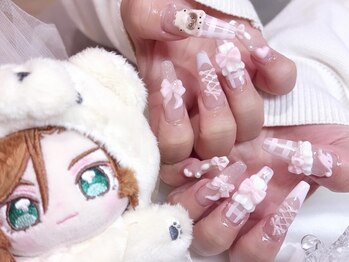 三毛縞斑ネイル スカルプ