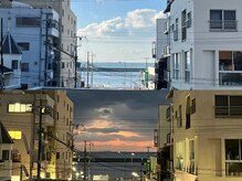 ミネット ビビ(minette BIBI)の雰囲気（施術ソファの窓から見える海の景色＊）