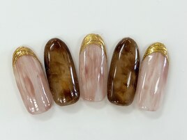 【森】マグネット べっ甲ネイル
