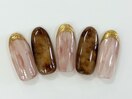 【森】マグネット べっ甲ネイル