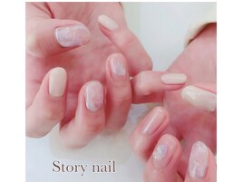 パープル天然石ネイル☆