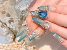 グリーム(GREEM)/ミントブルーのゴージャスネイル