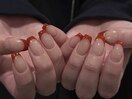 フレンチ:赤フレンチネイル