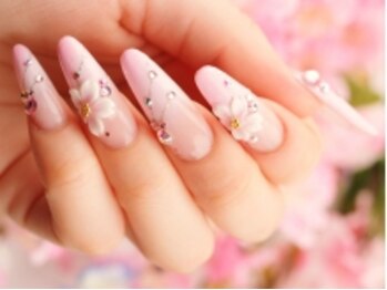 クリスタルネイル ゆめタウン筑紫野店(CRYSTAL NAIL)/さわやか*桜アートスカルプ