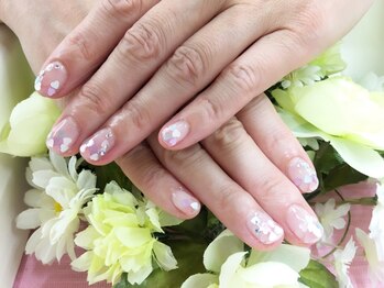 プルミエ ネイル(Premier Nail)/紫陽花ネイル☆ハートホロで～