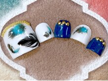 ビービーネイル(BB)/フェザーで夏ネイル(^^♪