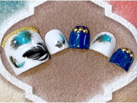 フェザーで夏ネイル(^^♪