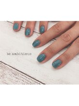 ネイルサロンアンドスクール ビーアンビシャス(be ambitious)/マットなブルーな気分♪