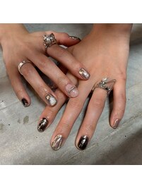 シルバーニュアンスネイル☆