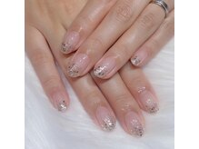 ウープスネイル 北上パル店(OopsNAIL)/ラメグラデーションネイル